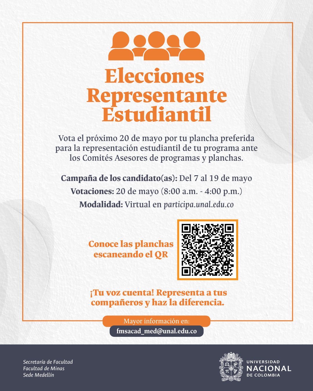 Cronográma elecciones representantes estudiantiles 2025-1s